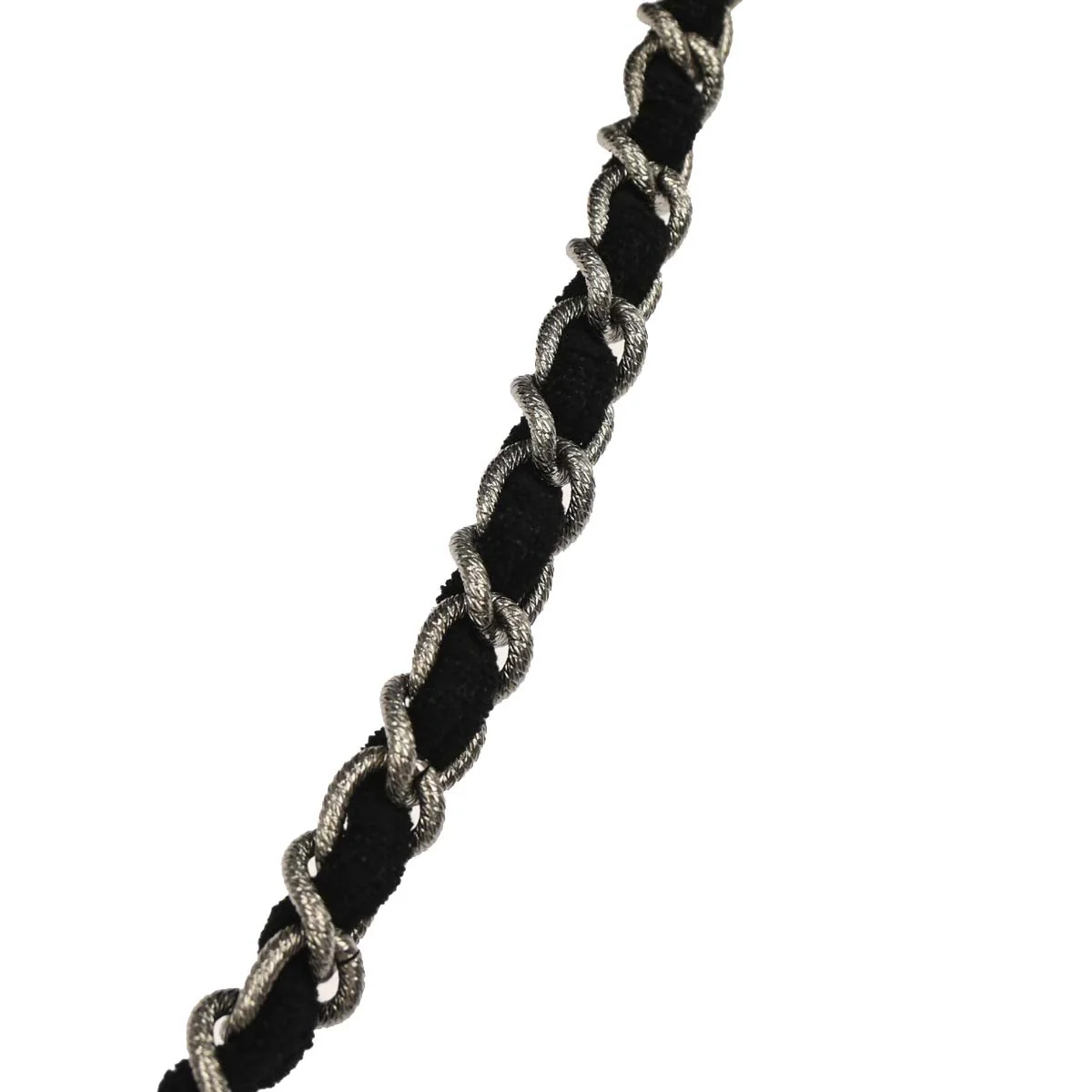 Chanel 2005-2006 Black Canvas Chain Print Handbag - Image 3
