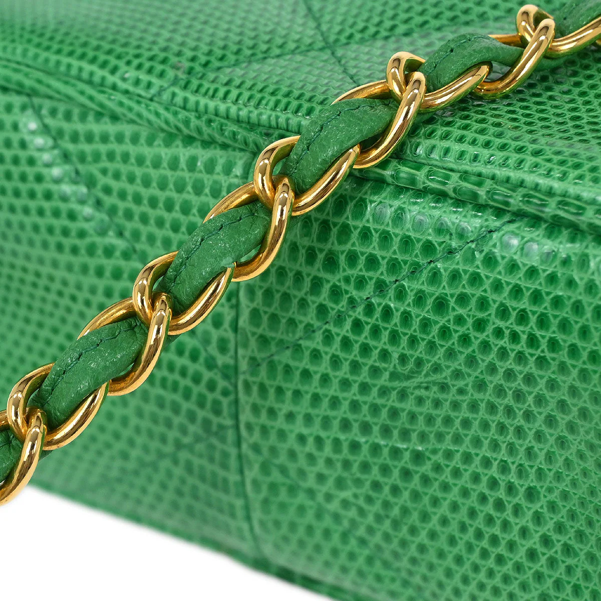Chanel * 1986-1988 Green Lizard Camera Bag Mini - Image 5