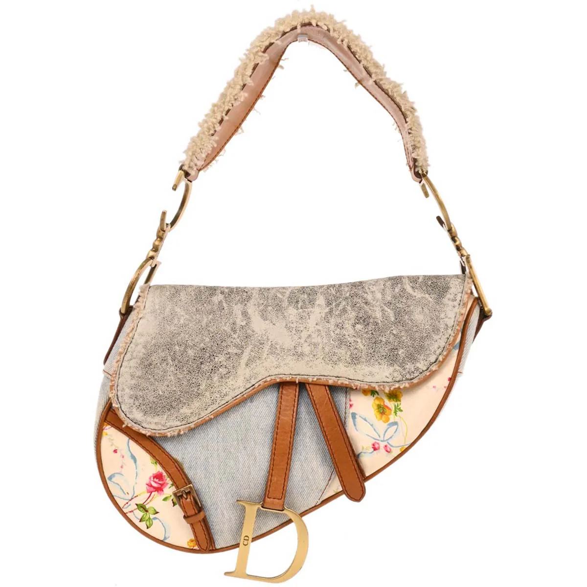 Christian Dior 2004 Canvas Saddle Handbag