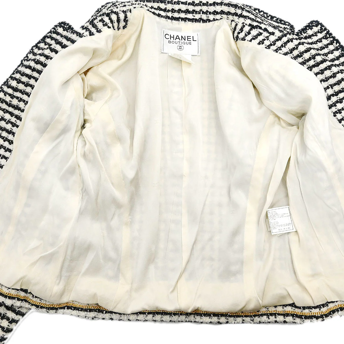 Chanel Single Breasted Jacket Black #42 - Image 8