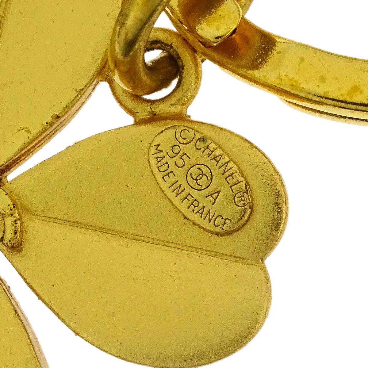 Chanel Gold Key Holder Bag Charm Clover Small Good 95A - Image 4