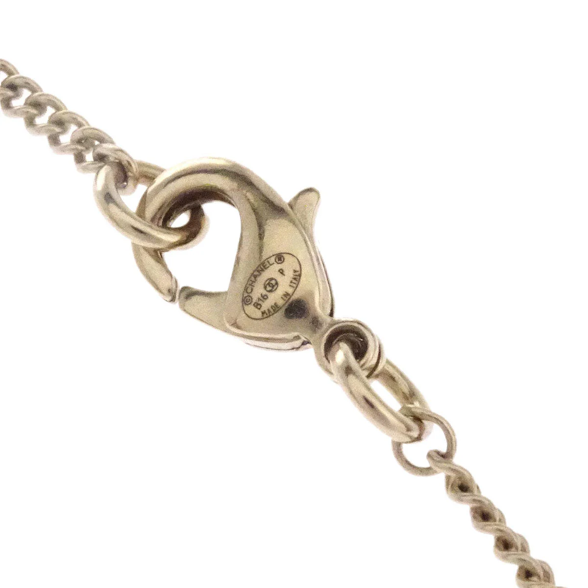 Chanel Chain Pendant Necklace Gold Costume Pearl B16P - Image 4