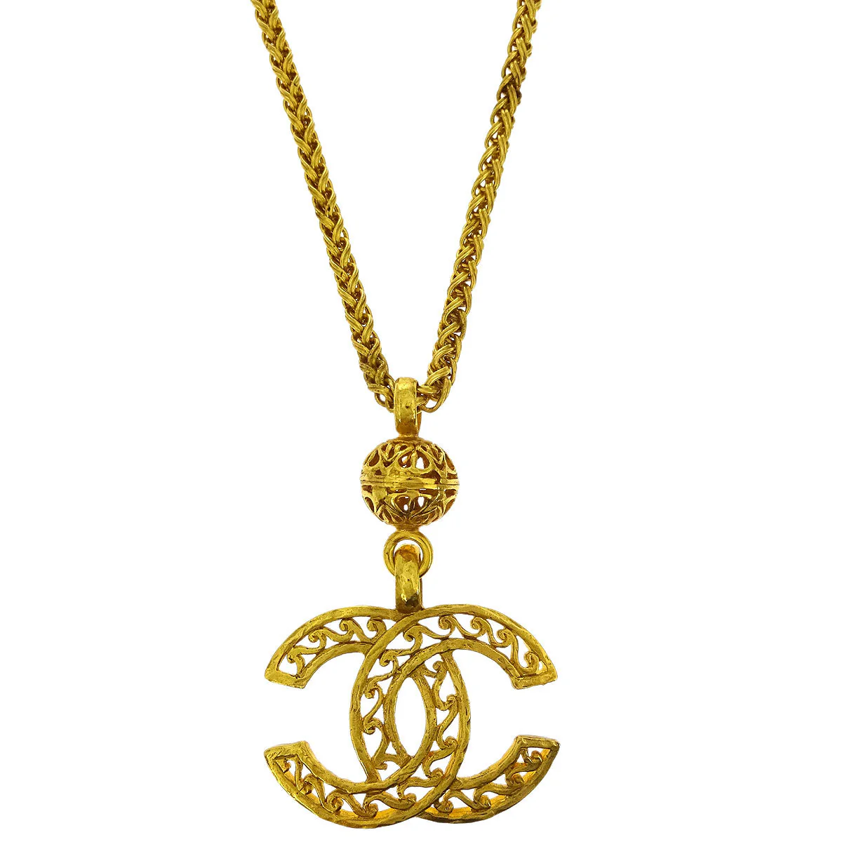 Chanel CC Chain Necklace Gold 95A - Image 2