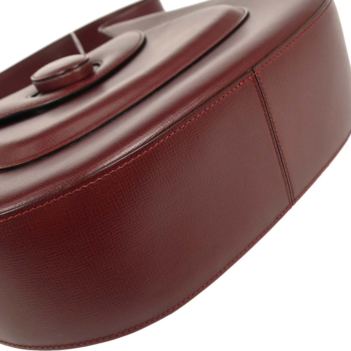 Cartier Bordeaux Leather Handbag - Image 3
