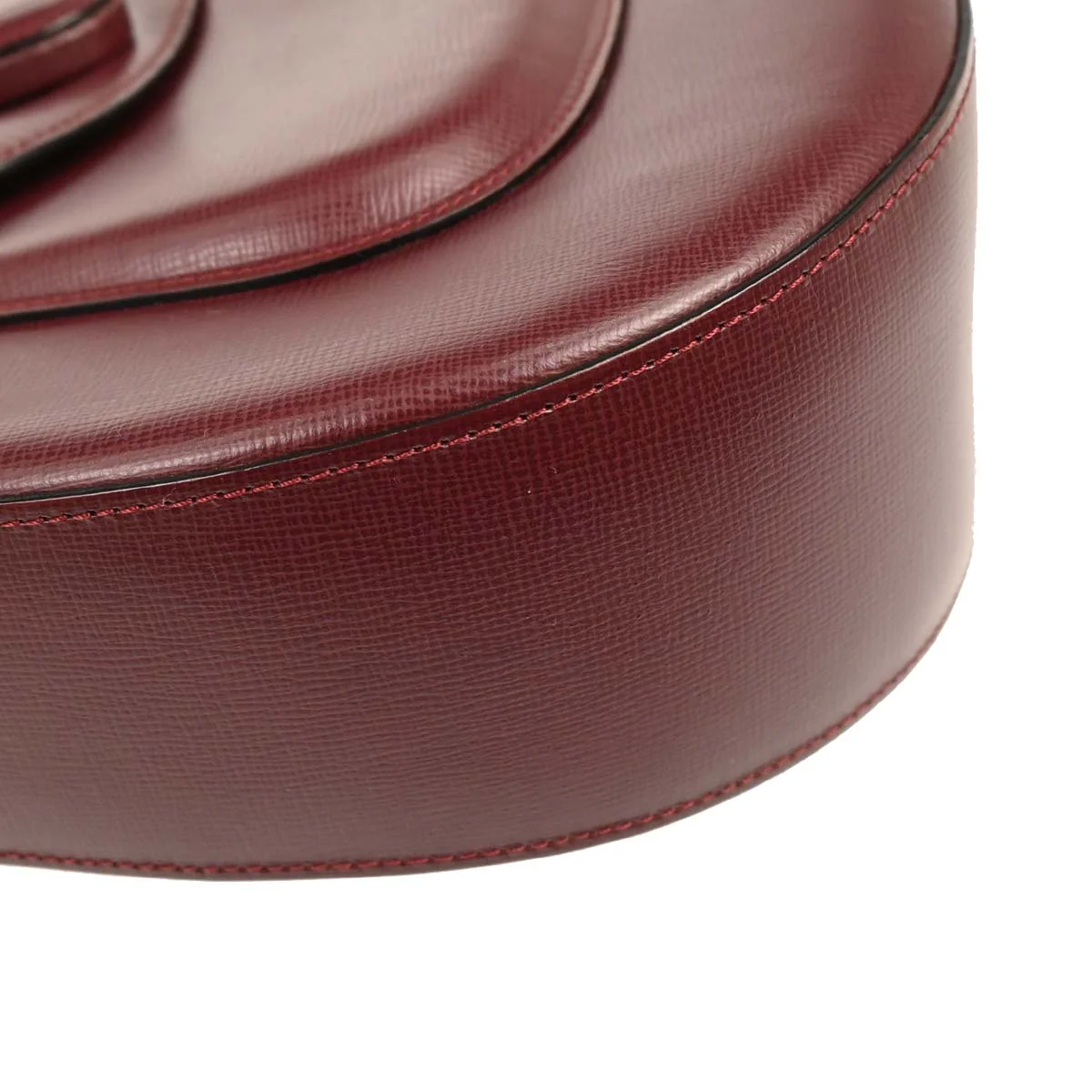 Cartier Bordeaux Leather Handbag - Image 4