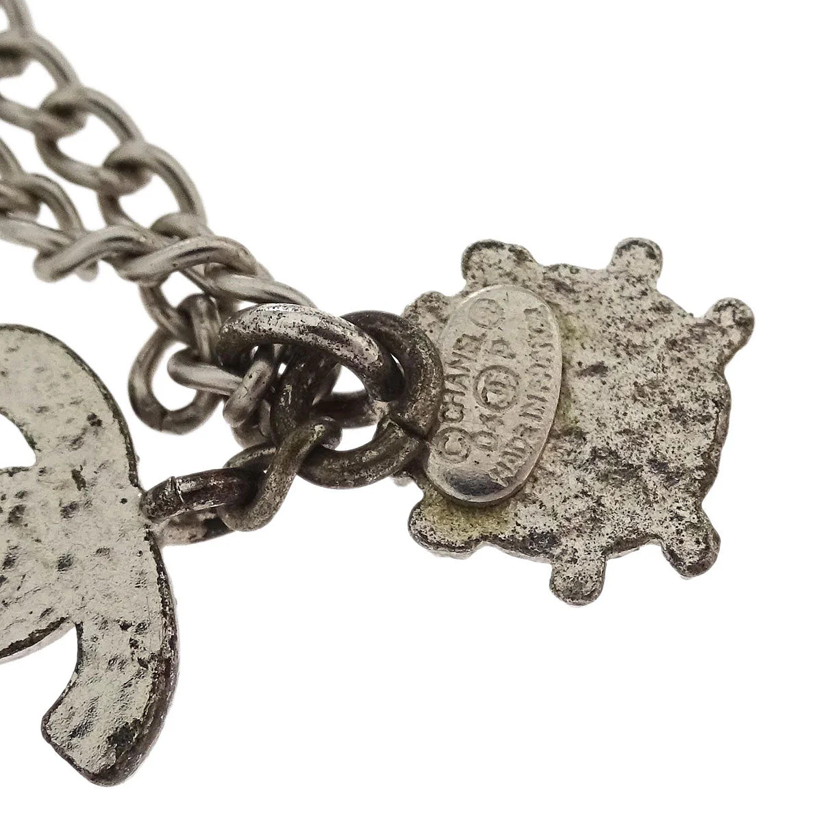 Chanel CC Ladybug Chain Bracelet Silver 04P - Image 4