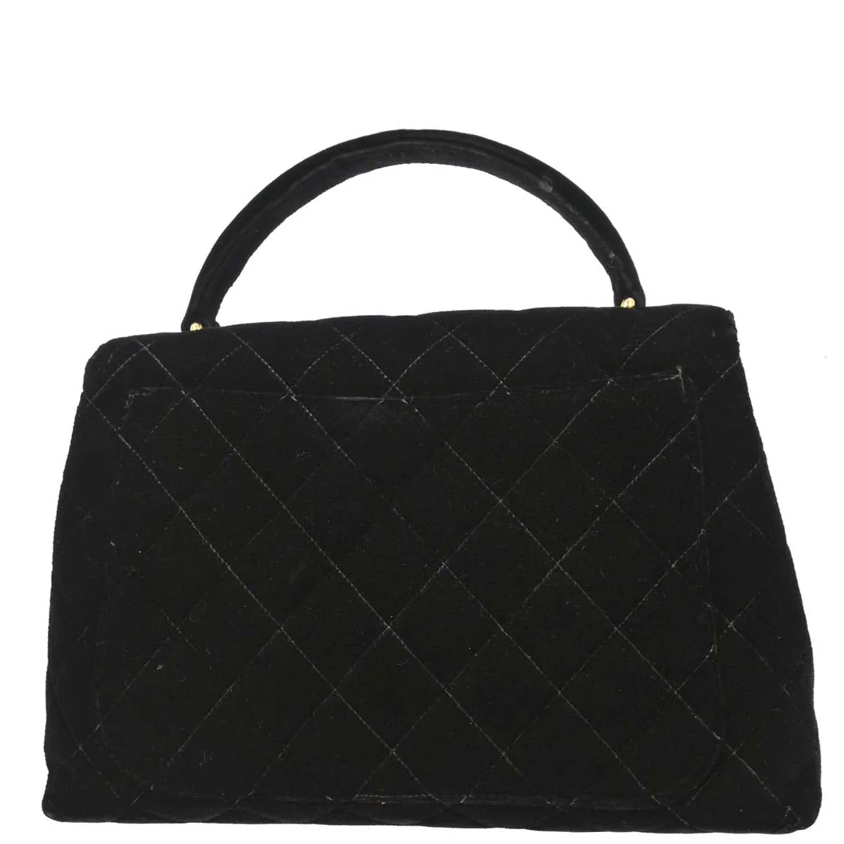 Chanel 1996-1997 Black Velvet Kelly Handbag - Image 2