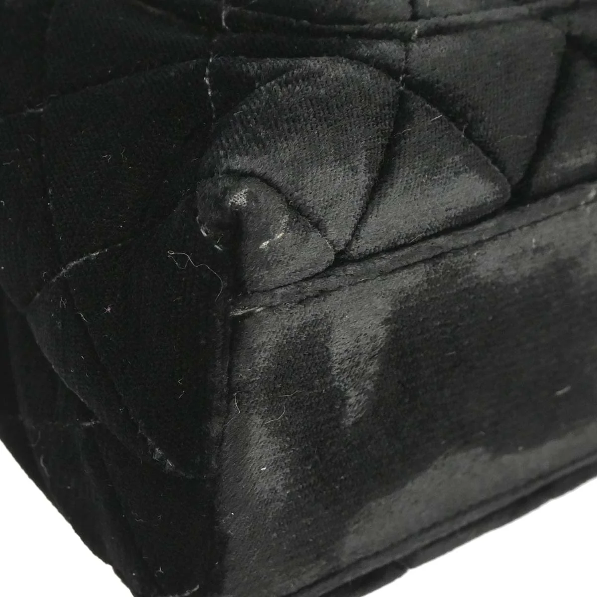 Chanel 1996-1997 Black Velvet Kelly Handbag - Image 4