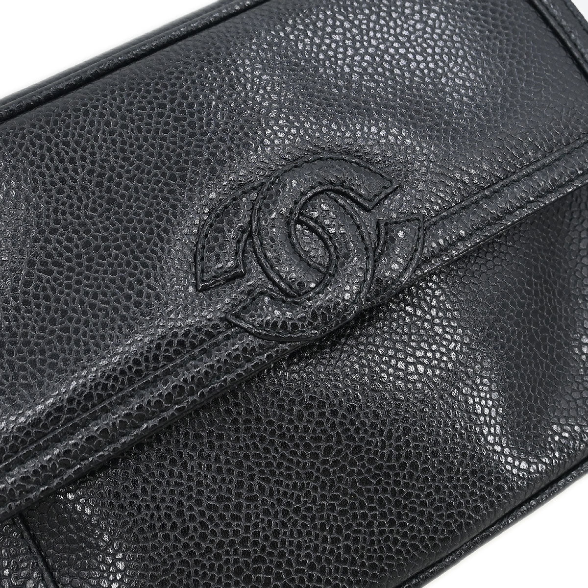 Chanel 1991-1994 Black Caviar Camera Bag Mini - Image 4