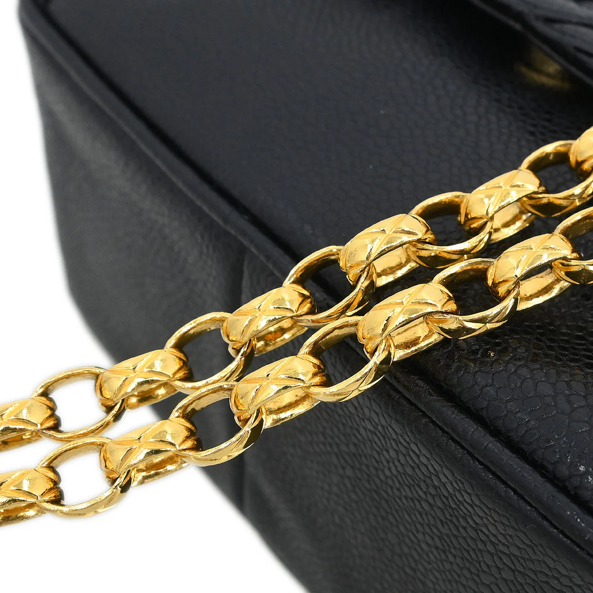 Chanel 1991-1994 Black Caviar Camera Bag Mini - Image 7