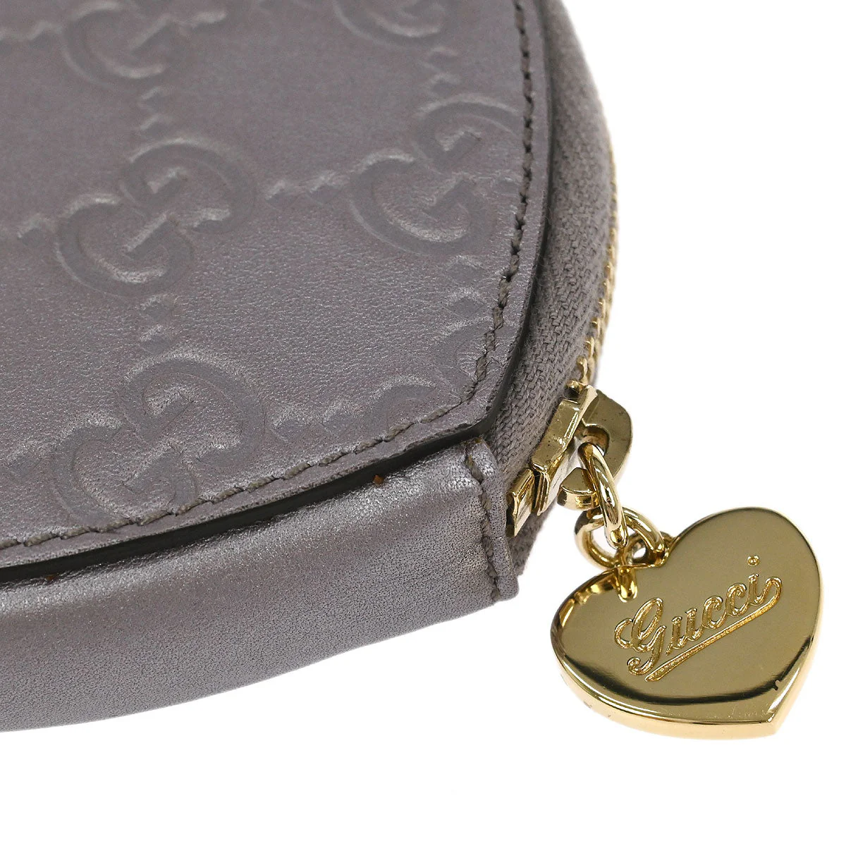 Gucci Metallic Purple Leather GG Coin Case Pouch - Image 3
