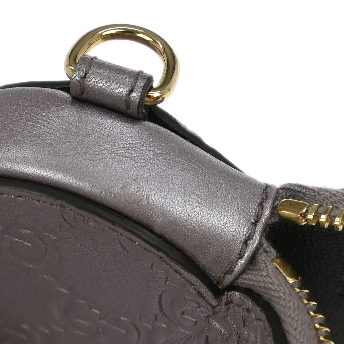 Gucci Metallic Purple Leather GG Coin Case Pouch - Image 4