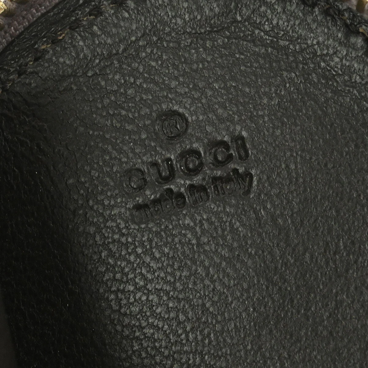 Gucci Metallic Purple Leather GG Coin Case Pouch - Image 5