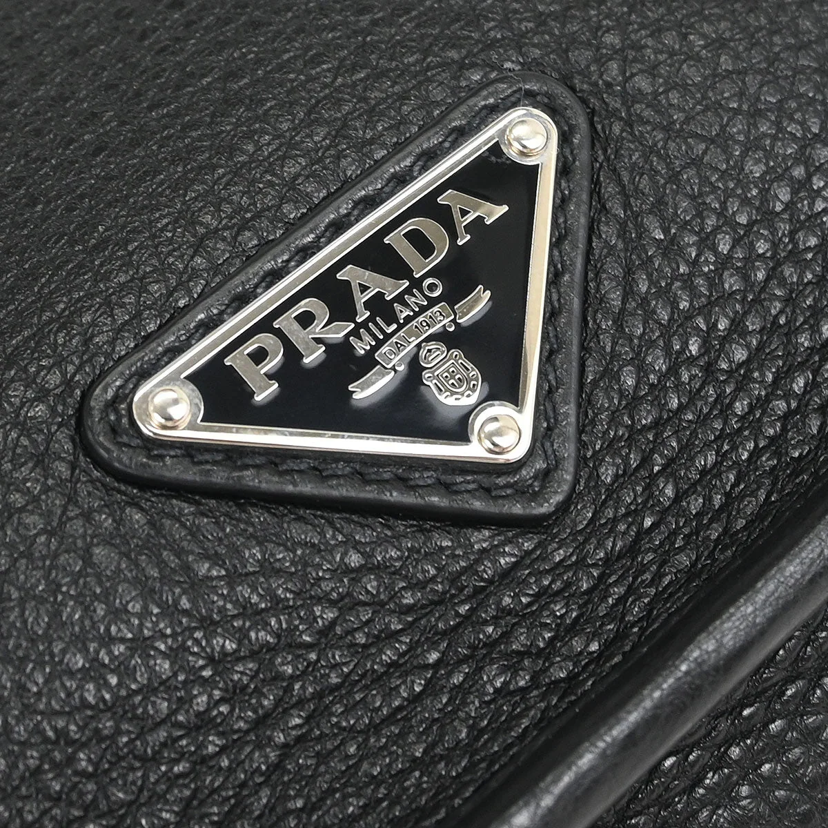 Prada Black Leather Shoulder Bag - Image 4