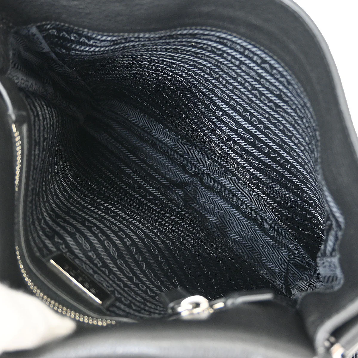 Prada Black Leather Shoulder Bag - Image 7
