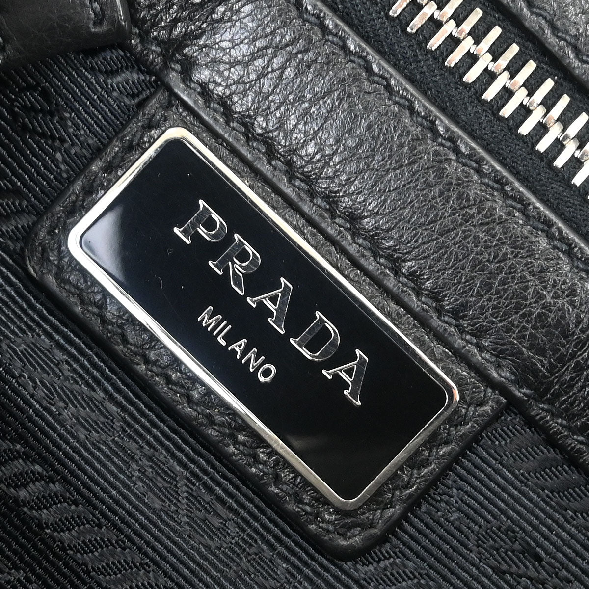 Prada Black Leather Shoulder Bag - Image 8