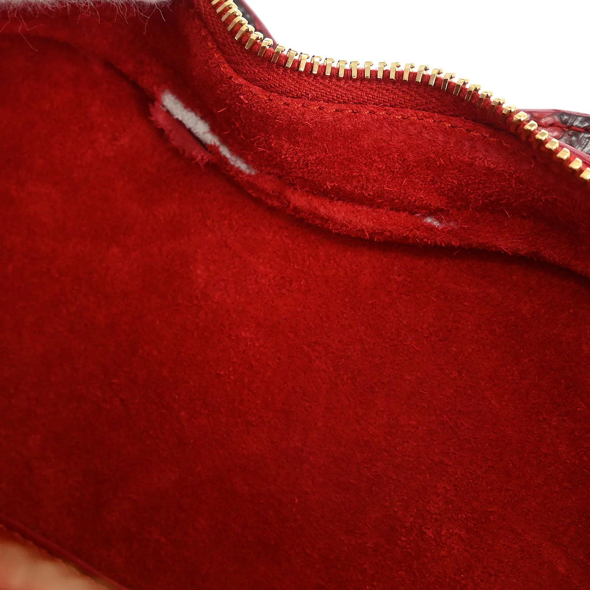 Saint Laurent * Red Python Love Heart Shoulder Bag - Image 10