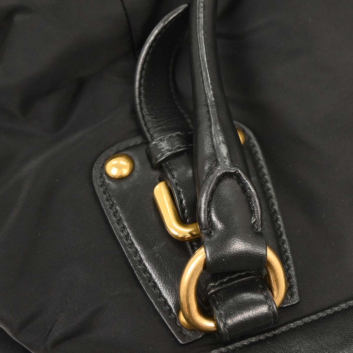 Prada Black Nylon 2way Shoulder Tote Bag - Image 3