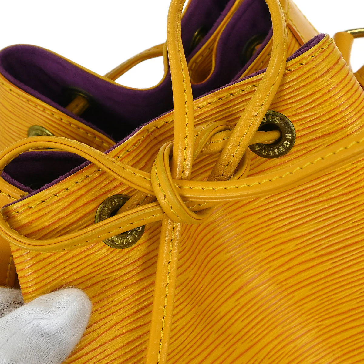 Louis Vuitton Yellow Epi Noe Drawstring Shoulder Bag M44009 - Image 8