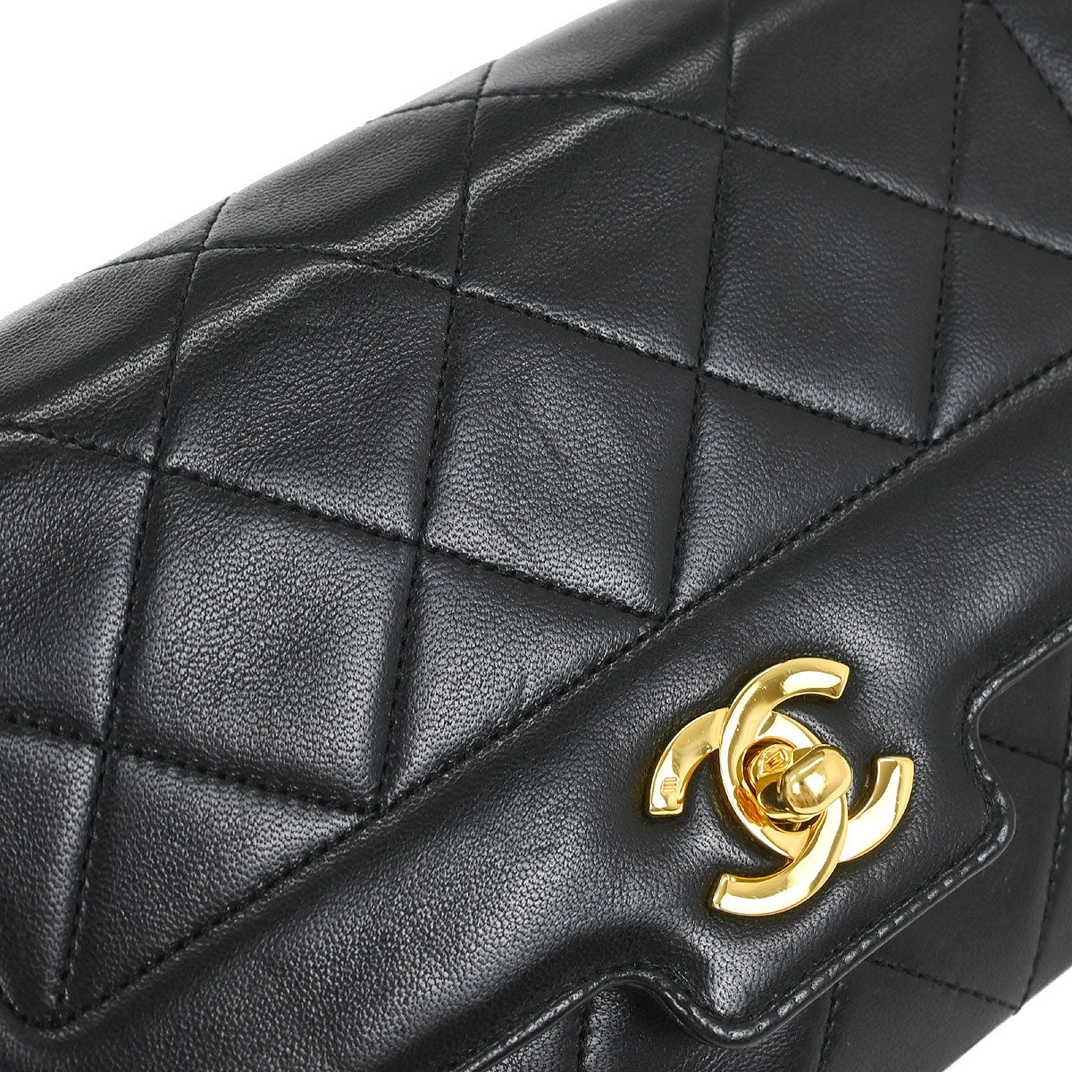 Chanel 1989-1991 Black Lambskin Shoulder Bag - Image 4