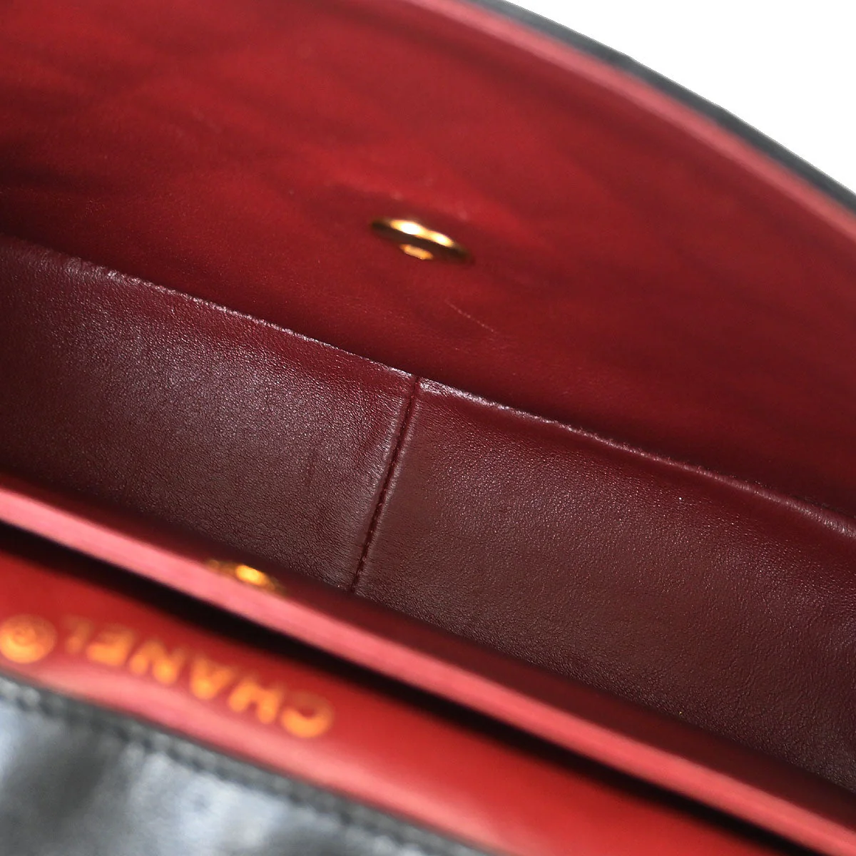 Chanel 1989-1991 Black Lambskin Shoulder Bag - Image 7