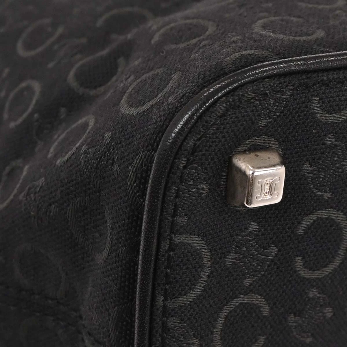 Celine Black Canvas C Macadam Handbag - Image 5