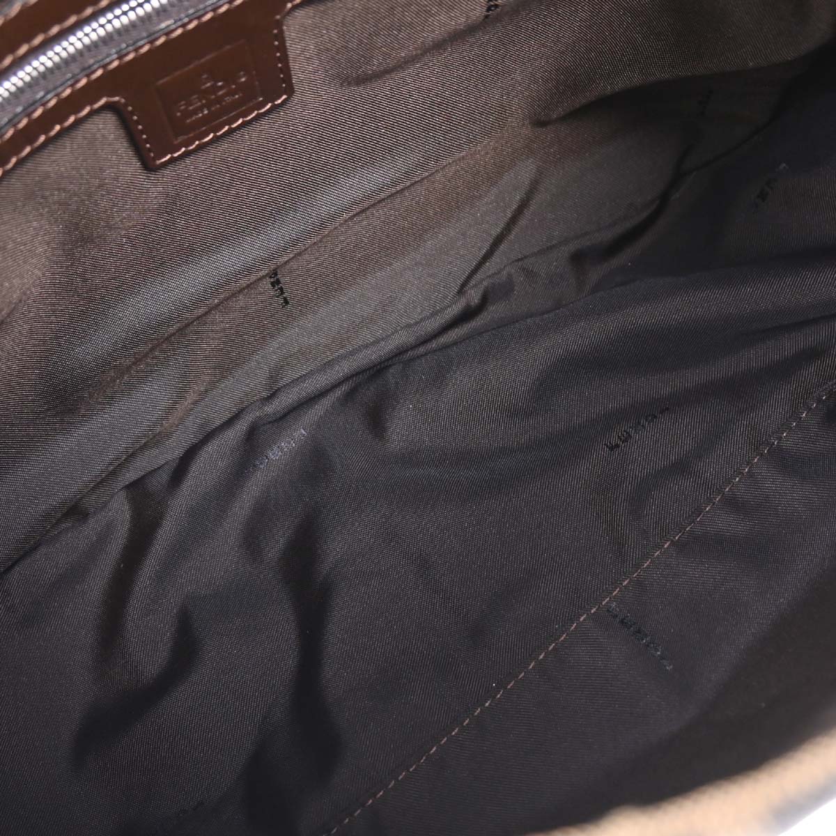 Fendi Brown Canvas Zucca Mamma Baguette Handbag - Image 8