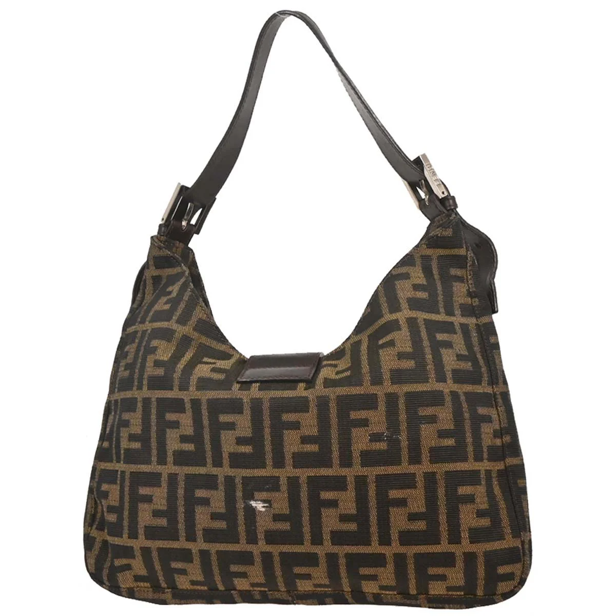 Fendi Brown Black Zucca Hobo Bag - Image 2