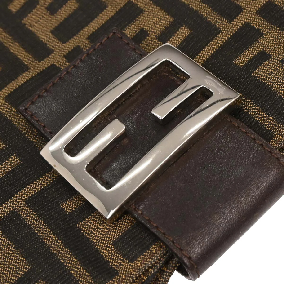 Fendi Brown Black Zucca Hobo Bag - Image 3