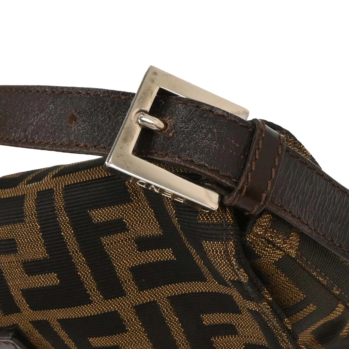 Fendi Brown Zucca Baguette Handbag - Image 3