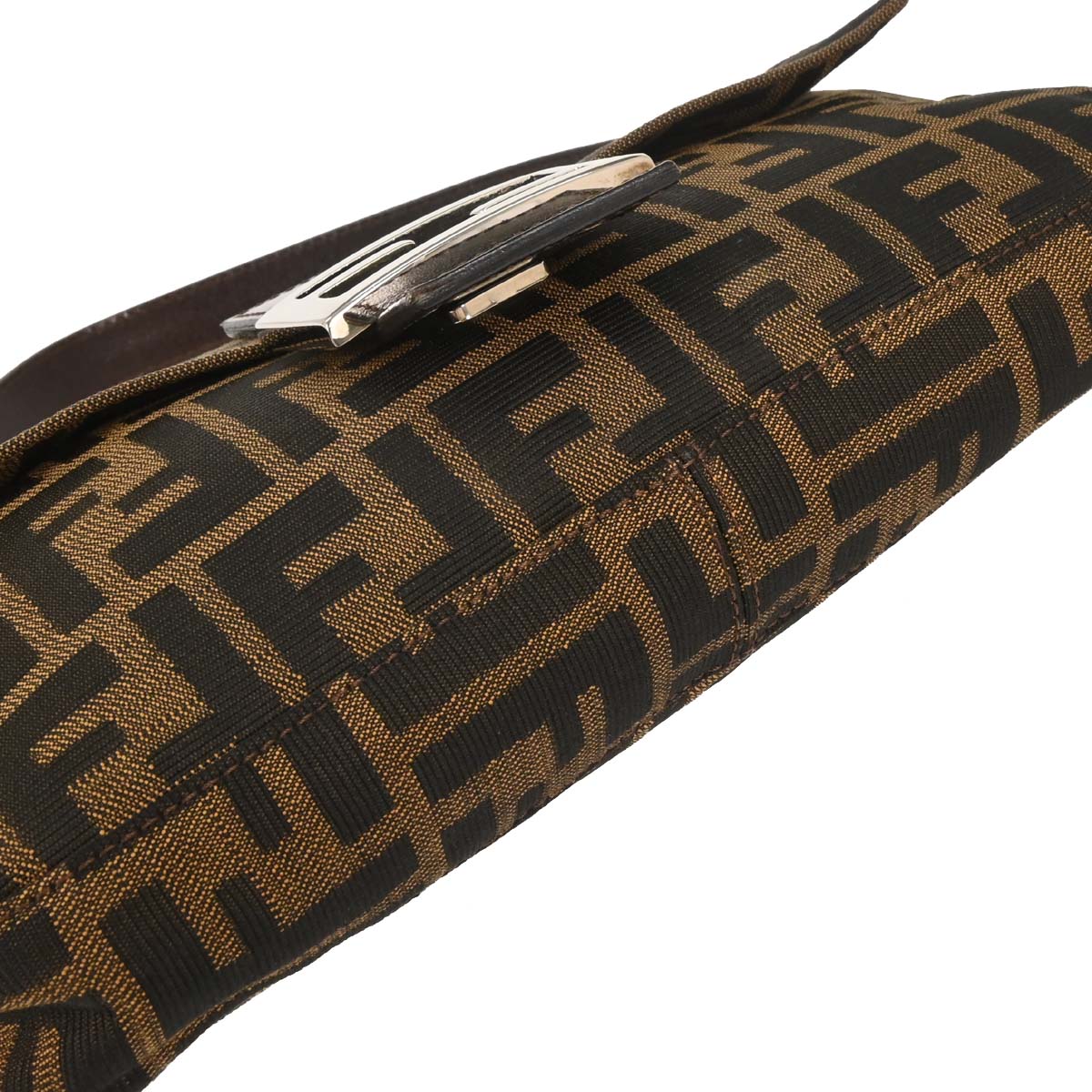 Fendi Brown Zucca Baguette Handbag - Image 5