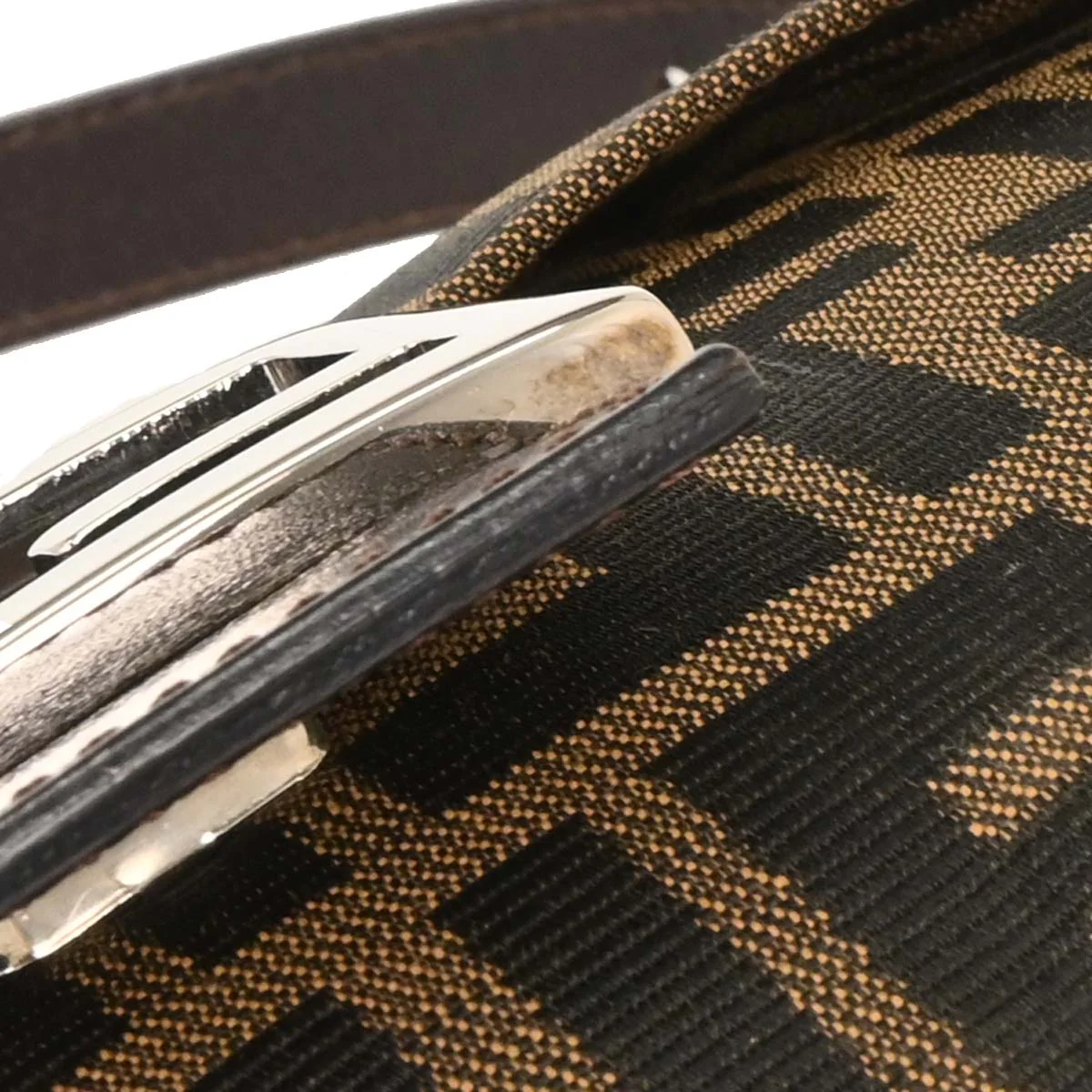 Fendi Brown Zucca Baguette Handbag - Image 6