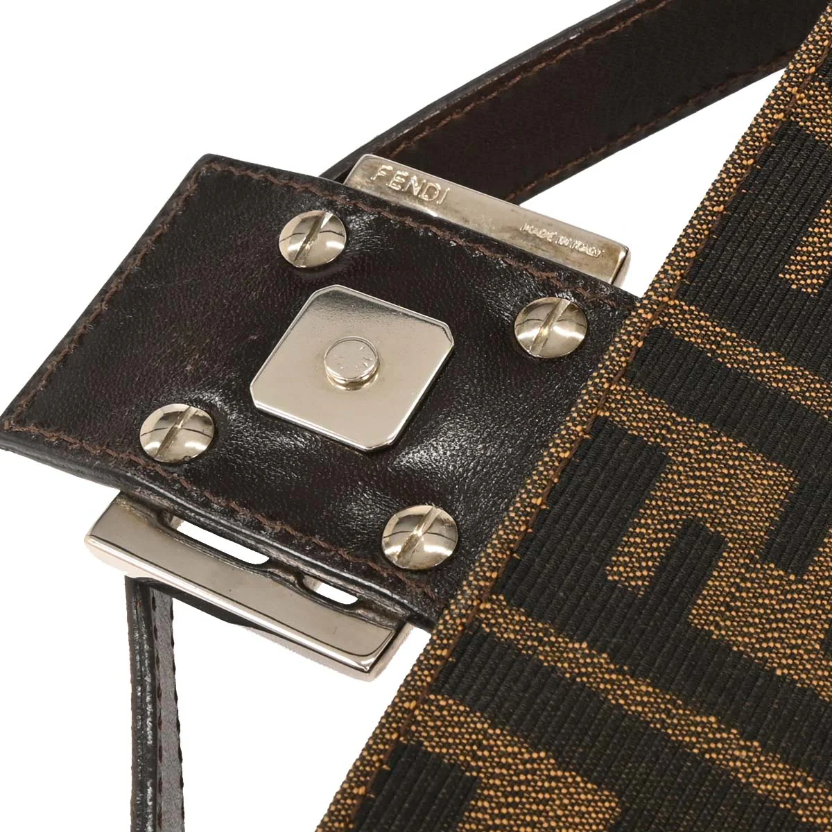 Fendi Brown Zucca Baguette Handbag - Image 7