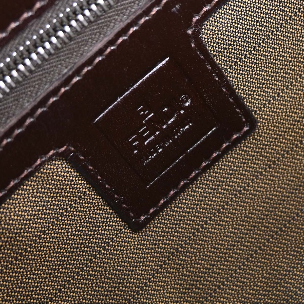 Fendi Brown Zucca Baguette Handbag - Image 9