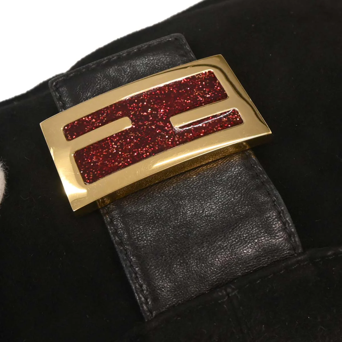 Fendi Black Suede Handbag - Image 3