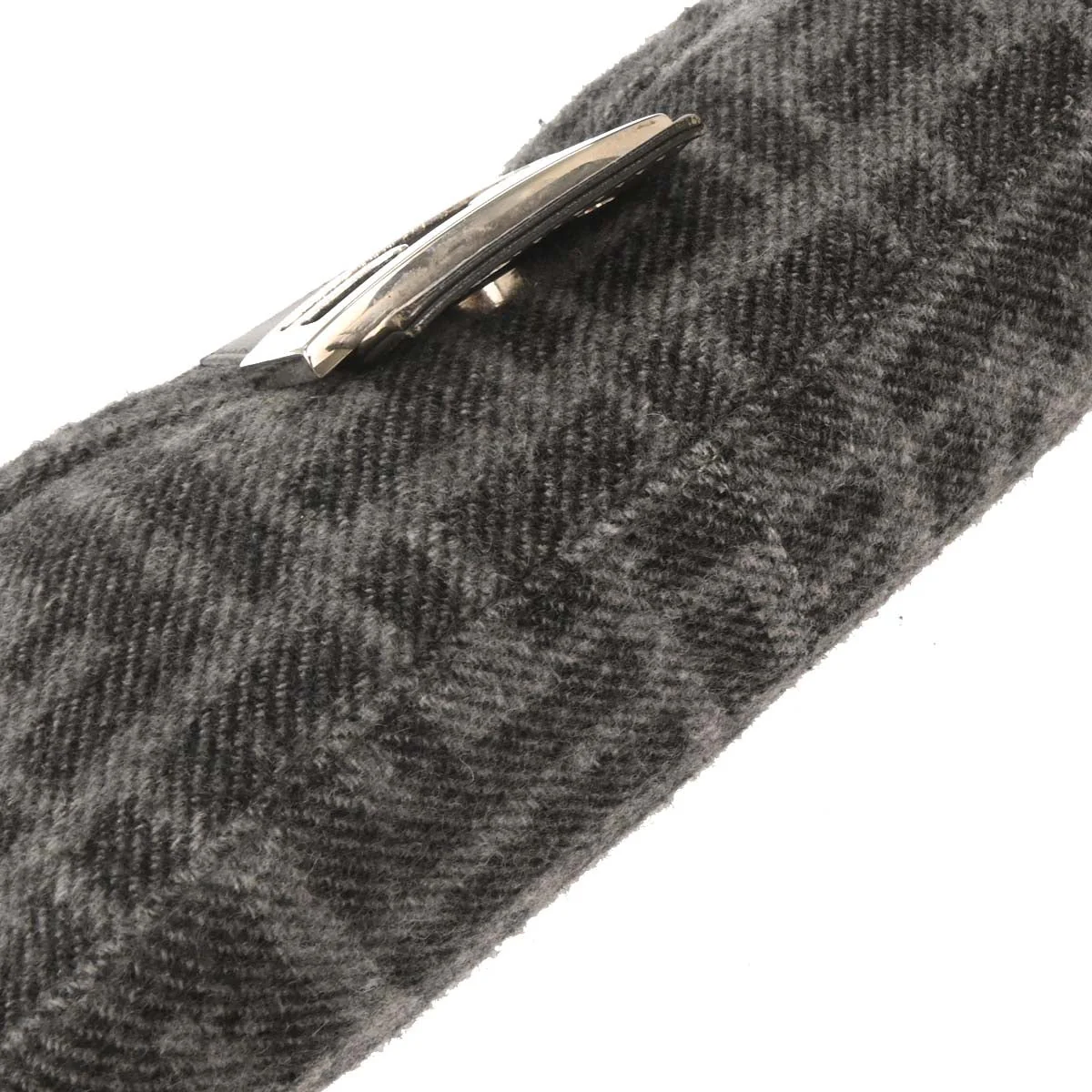 Fendi Gray Wool Baguette Handbag - Image 5