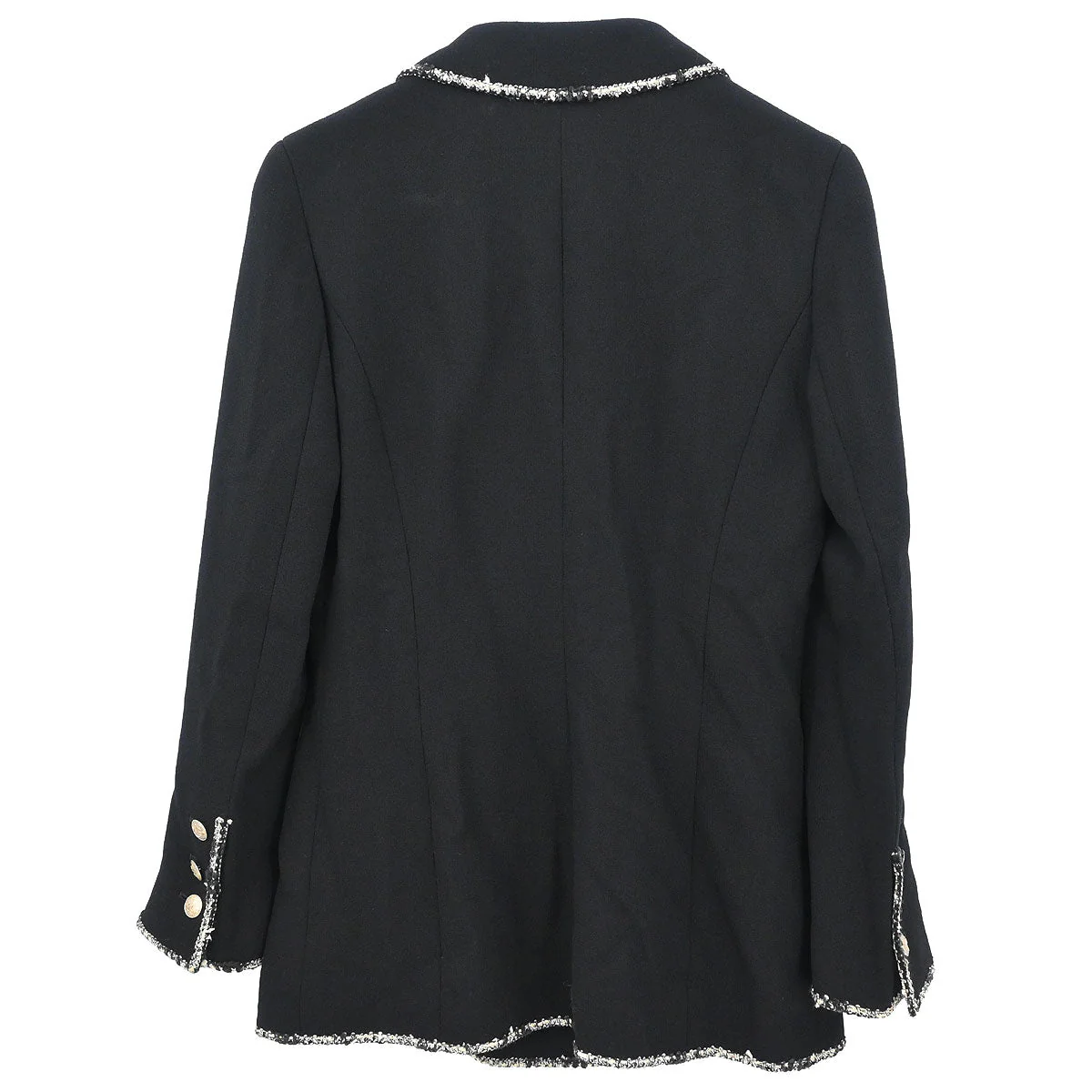 Chanel 2005 Emblem Double Breasted Jacket Black #38 - Image 2