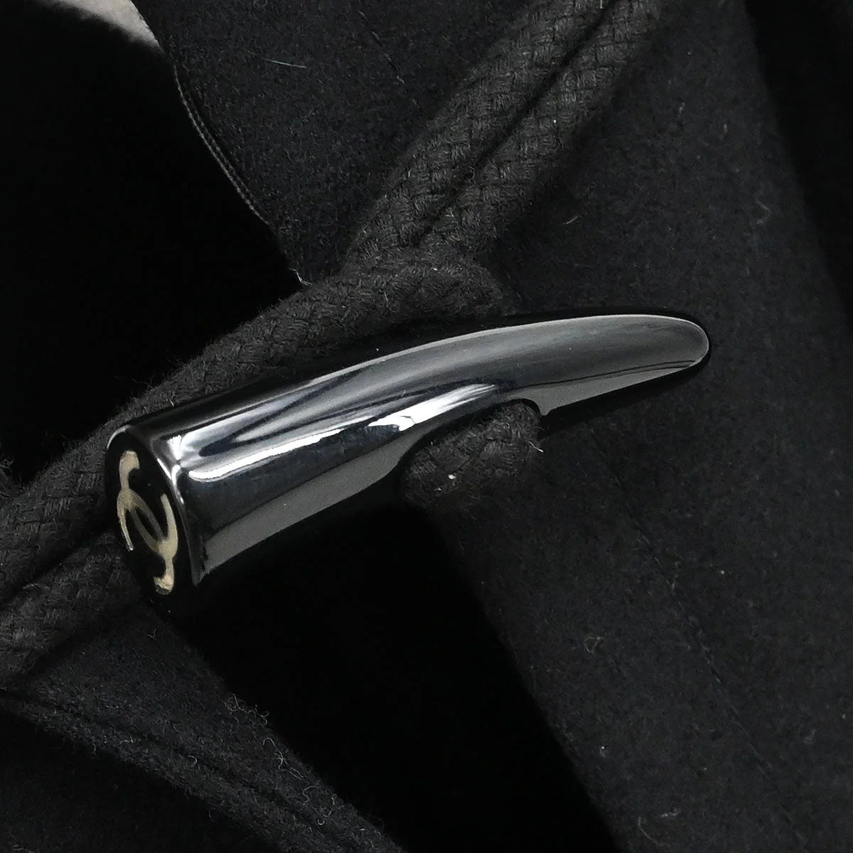 Chanel 2006 Single Breasted Duffel Coat Black #36 - Image 5
