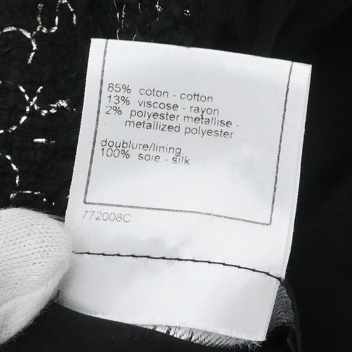 Chanel 2007 Single Breasted Collarless Jacket Black #36 - Image 11