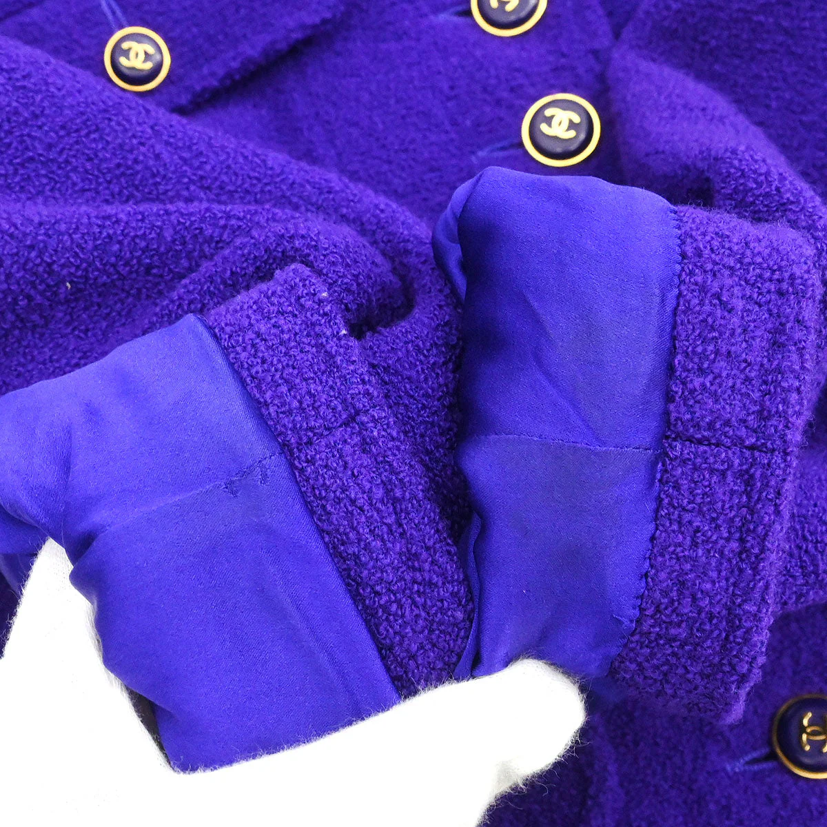 Chanel 1995 Setup Suit Jacket Skirt Purple #42 - Image 5