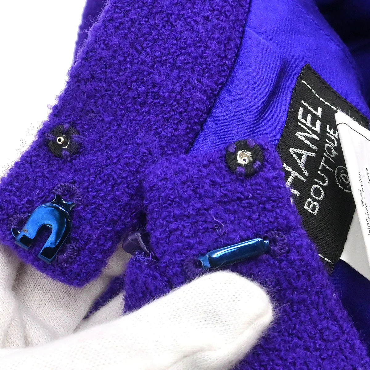 Chanel 1995 Setup Suit Jacket Skirt Purple #42 - Image 9
