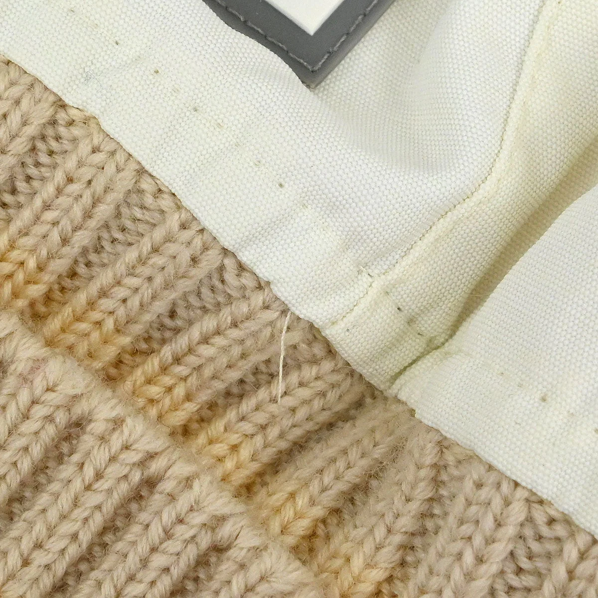 Chanel White Sport Line Knit Cap #M Small Good - Image 4