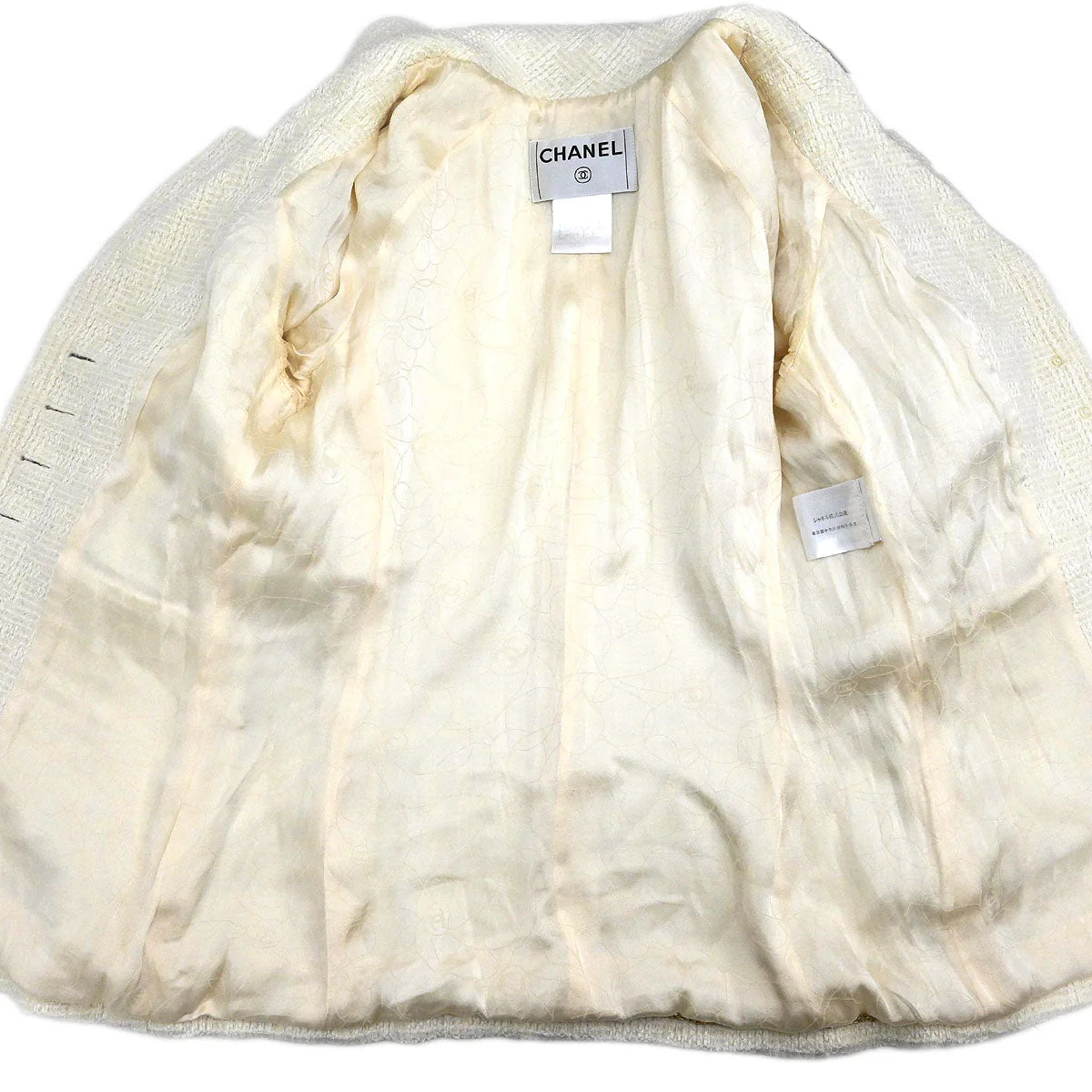 Chanel 2007 Single Breasted Jacket White #34 - Image 6