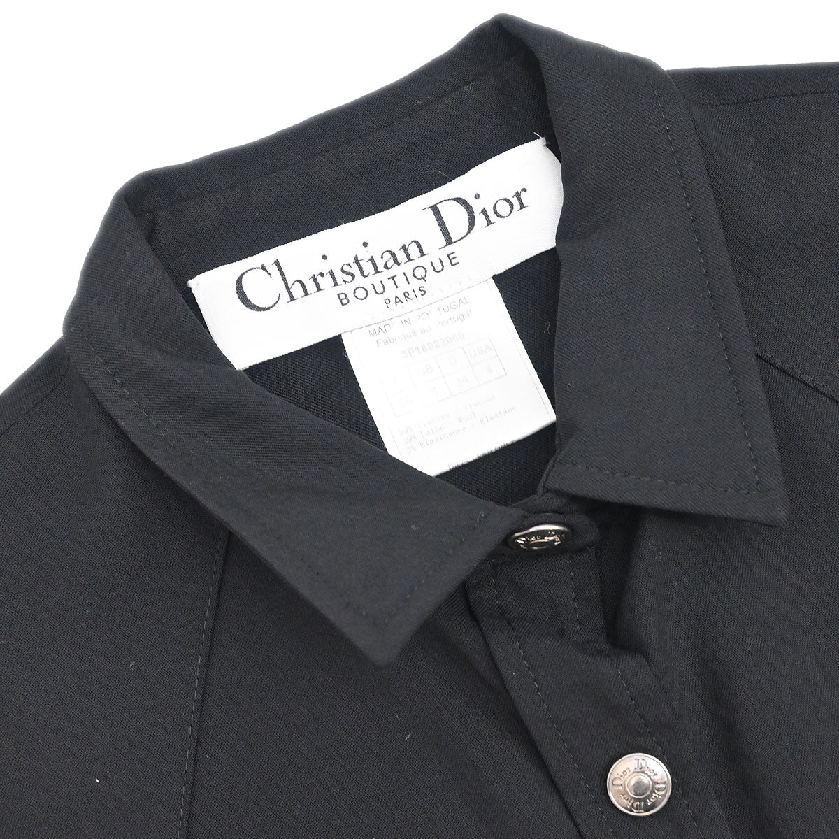 Christian Dior 2003 Shirt Blouse Black #36 - Image 5
