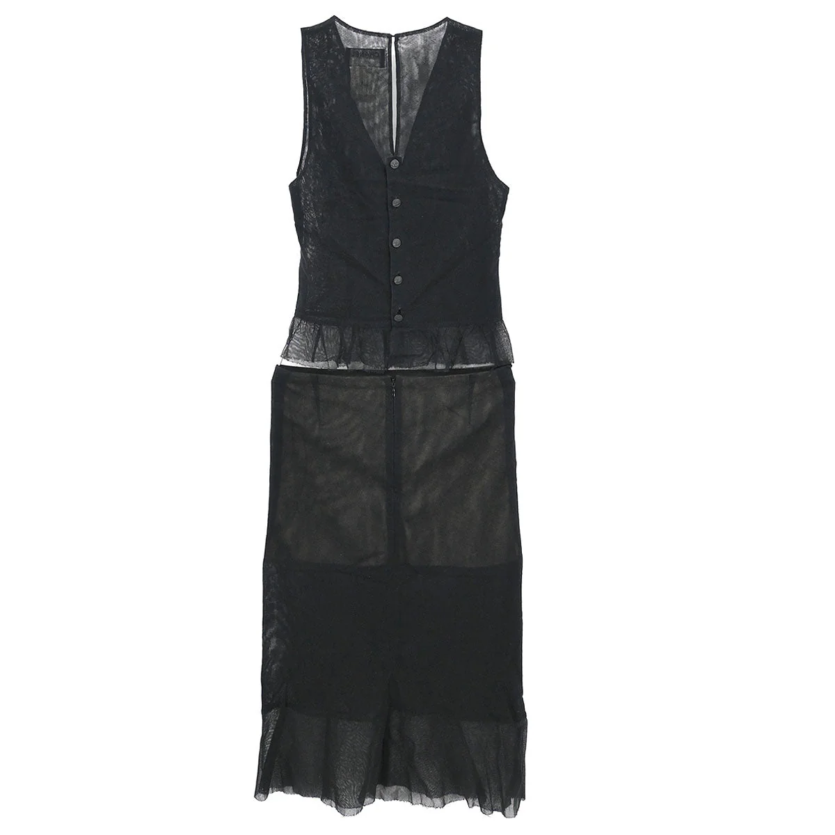 Chanel 2003 Setup Suit Top Skirt Black #34 - Image 2