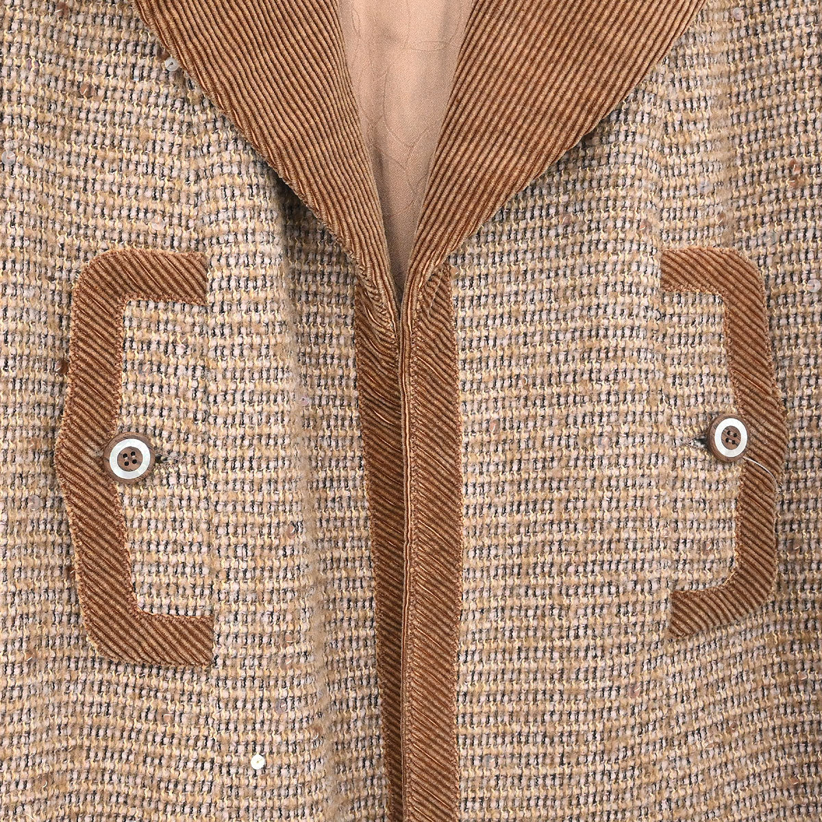 Chanel Single Breasted Jacket Brown #38 - Image 4