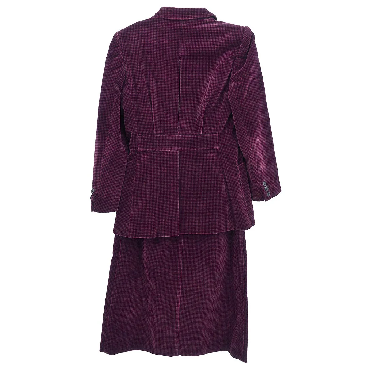 Yves Saint Laurent Setup Suit Jacket Skirt Bordeaux #M - Image 2