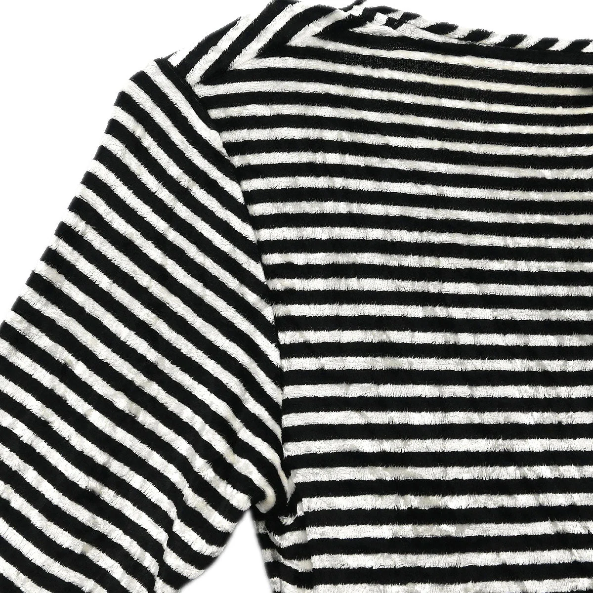 Chanel 2010 Round Neck Top Stripe Black White #38 - Image 4