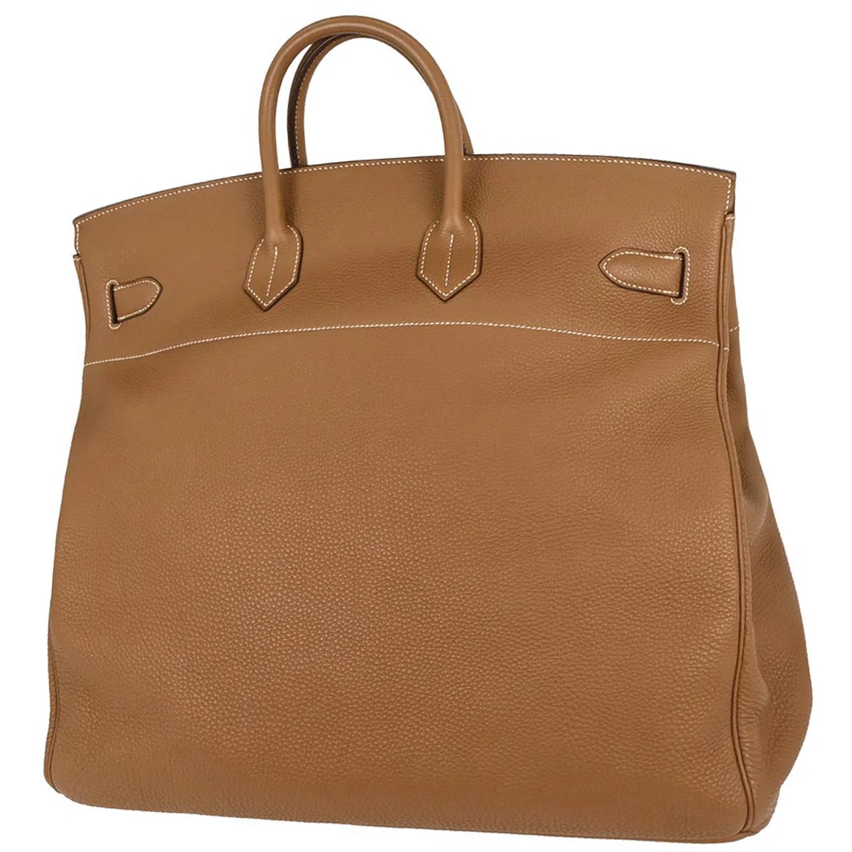 Hermes Gold Taurillon Clemence Haut a Courroies 50 Handbag - Image 2