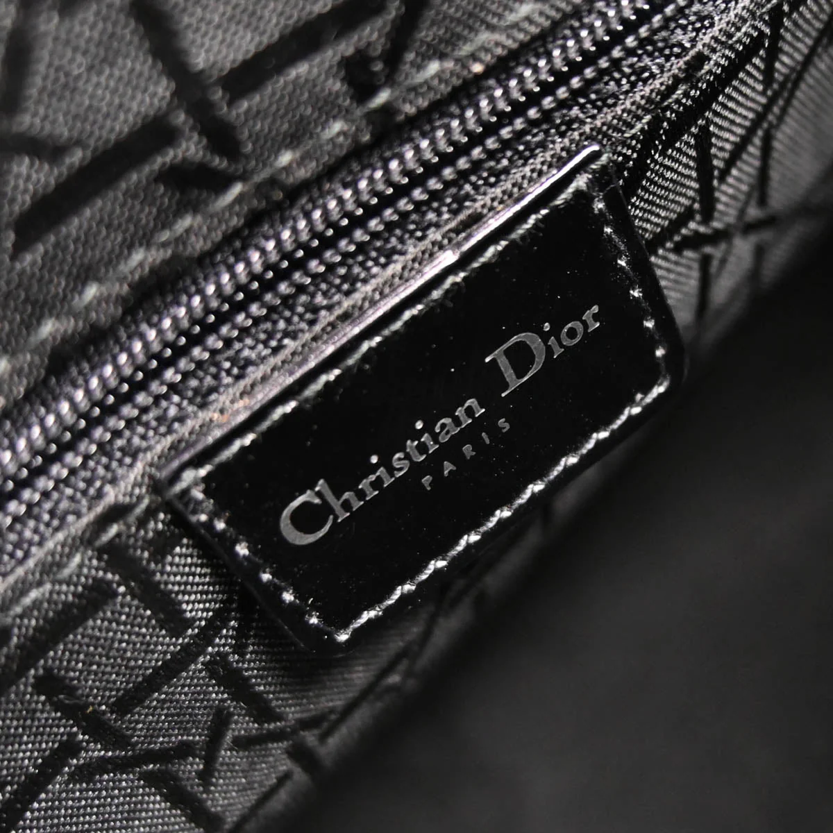 Christian Dior Black Denim Large Lady Dior Cannage 2way Shoulder Handbag - Image 9